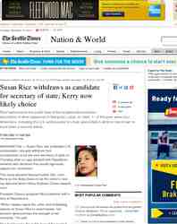 Susan Rice withdraws as candidate for secretary of: Seattle Times